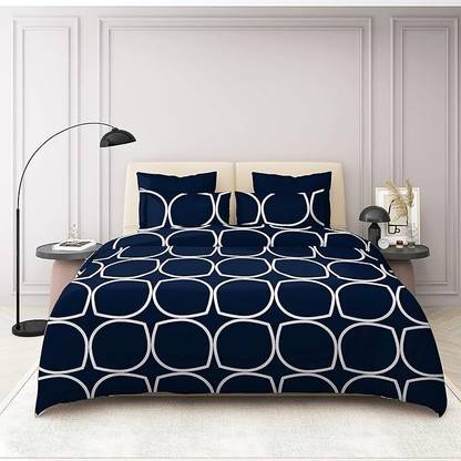 KRJD Cotton King Flat 182 TC Glow in the Dark Bedsheet