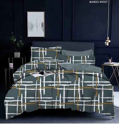 ETERNITY Cotton King Flat 300 TC Abstract Bedsheet
