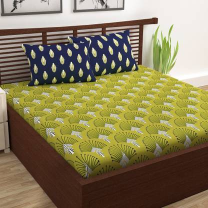 Divine Casa Cotton Double Flat 144 TC Abstract Bedsheet