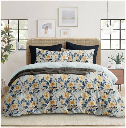 Pekozi 210 TC Polycotton Double Floral Flat Bedsheet