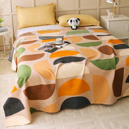 Story@home Microfiber Double Flat 180 TC Printed Bedsheet
