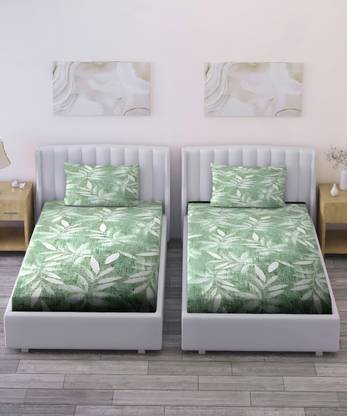 Bombay Dyeing Cotton Single Flat 180 TC Floral Bedsheet