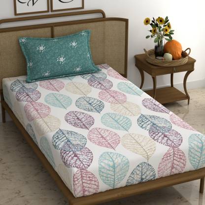 CHHAVI INDIA 210 TC Microfiber Single Printed Flat Bedsheet