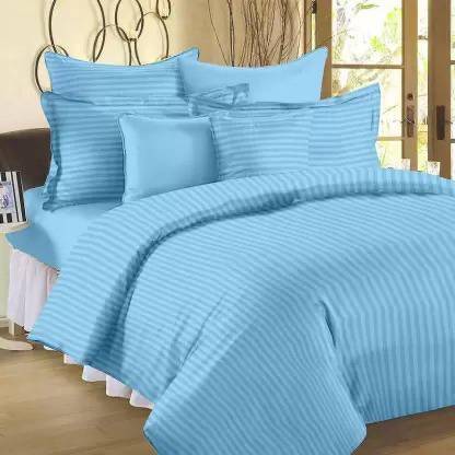 DORISTYLE Polycotton King Flat 180 TC Striped Bedsheet