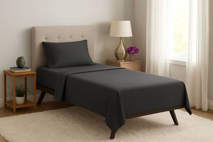 BEVI Microfiber Single Flat 300 TC Solid Bedsheet