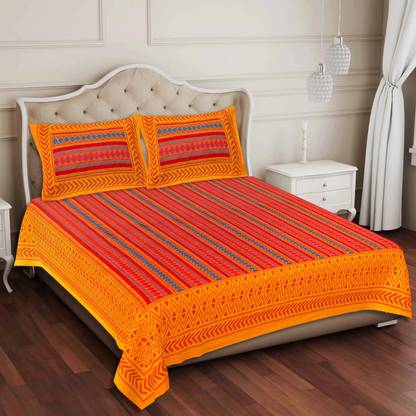 MAGICAL Cotton Double Flat 104 TC Printed Bedsheet