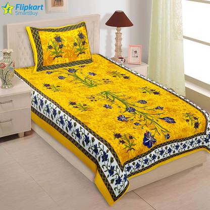 Flipkart SmartBuy 180 TC Cotton Single Jaipuri Prints Flat Bedsheet