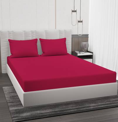 BROMWICK Microfiber Double Flat 220 TC Solid Bedsheet