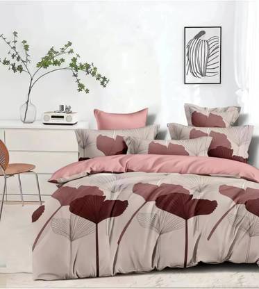 CLOVIS KRAFTS Cotton King Fitted (Elastic) 240 TC Printed Bedsheet
