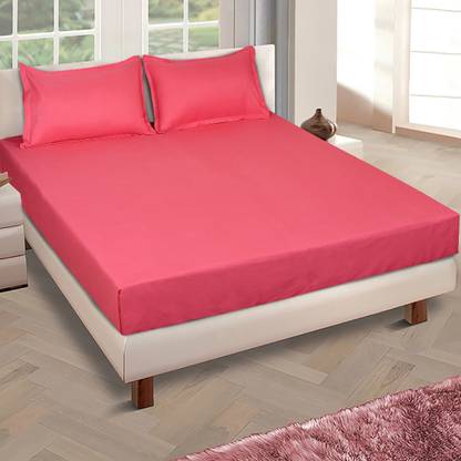 ROMEE Cotton Double Flat 150 TC Solid Bedsheet