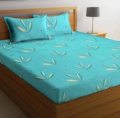 Flipkart SmartBuy Microfiber Double Flat 110 TC Floral Bedsheet