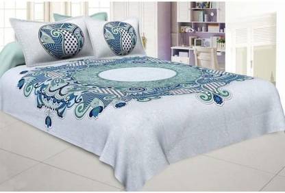 BOM Collection Cotton King Flat 240 TC Printed Bedsheet