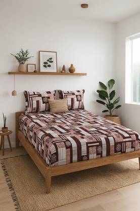 SCHp Cotton Double Flat 320 TC Printed Bedsheet