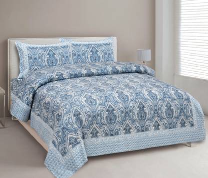 urban jaipur Cotton King Flat 300 TC Floral Bedsheet