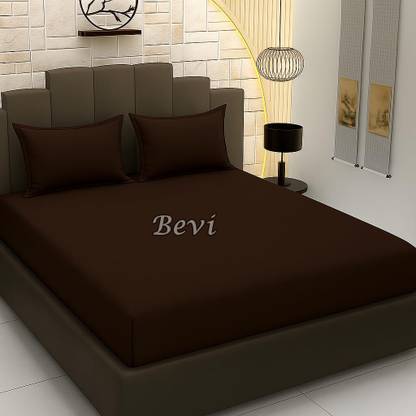 BEVI Microfiber Single Flat 300 TC Solid Bedsheet