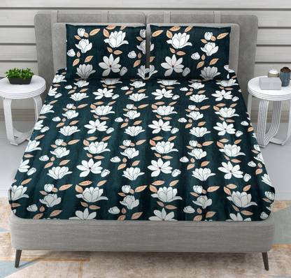 Flipkart SmartBuy Woolen Double Flat 300 TC Printed Bedsheet