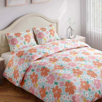 haus & kinder Cotton King Flat 144 TC Printed Bedsheet