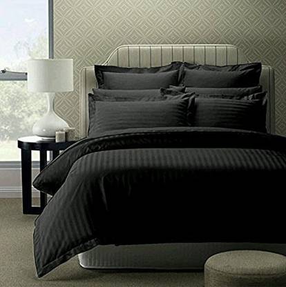 Sidhi Creations 300 TC Cotton King Self Design Flat Bedsheet