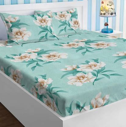 Flipkart SmartBuy Cotton Double Flat 220 TC Floral Bedsheet