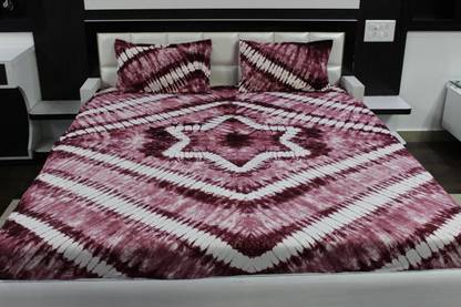Color Nirvana 300 TC Cotton Double Jaipuri Prints Flat Bedsheet