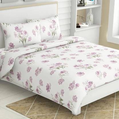 haus & kinder Cotton Double Flat 186 TC Printed Bedsheet