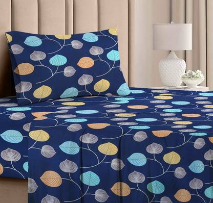VAS COLLECTIONS Microfiber Single Flat 160 TC Printed Bedsheet