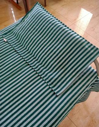 TENTEX 160 TC Cotton Single Striped Flat Bedsheet
