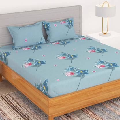 Bedspun 150 TC Polyester Double Printed Flat Bedsheet