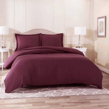 FINBIN 295 TC Microfiber Double Solid Flat Bedsheet