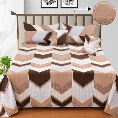 New Click Shop Cotton Double Flat 280 TC Floral Bedsheet
