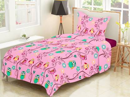 AD Creation 0 TC Cotton Double Printed Flat Bedsheet