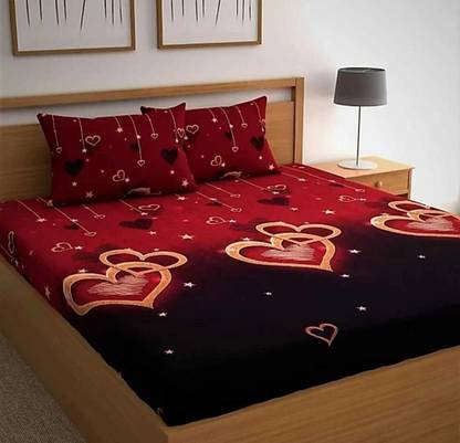 Yogini Microfiber Double Flat 144 TC Printed Bedsheet