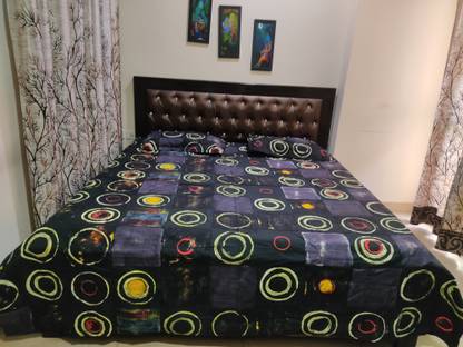 Advi Cotton Double Flat 260 TC Geometric Bedsheet