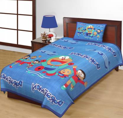 BEDOPS 140 TC Cotton Single Cartoon Flat Bedsheet