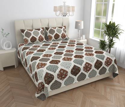 SPARSH Cotton Double Flat 144 TC Printed Bedsheet