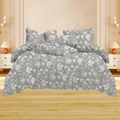 A Homes Grace 115 TC Microfiber Double Printed Flat Bedsheet