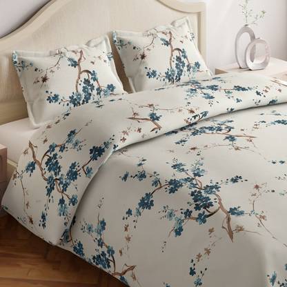 haus & kinder Cotton Double Flat 186 TC Floral Bedsheet