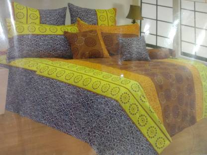 Kothari textiles 240 TC Cotton Double Printed Flat Bedsheet