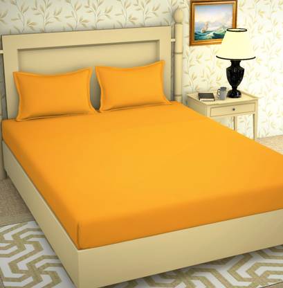 OICHY 220 TC Microfiber Double Solid Flat Bedsheet