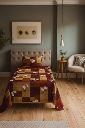 SCHp Cotton Single Flat 320 TC Printed Bedsheet