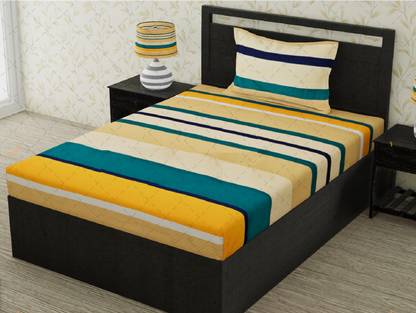 RRC 144 TC Microfiber Single Printed Flat Bedsheet