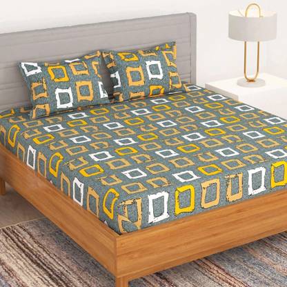 Bedspun Microfiber Double Flat 150 TC Printed Bedsheet