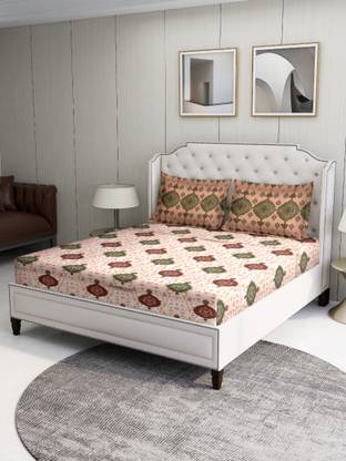 Bombay Dyeing 104 TC Cotton Single Floral Flat Bedsheet