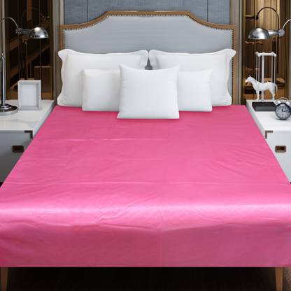 Ognaniser Villa PVC Double Flat 210 TC Solid Bedsheet