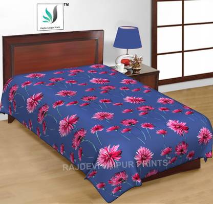 RAJDEVI JAIPUR PRINTS Cotton Single Flat 144 TC Floral Bedsheet