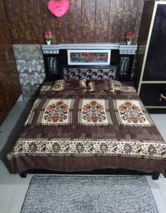 JK HOME SHINE Polycotton Double Flat 182 TC Floral Bedsheet