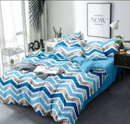 Delight Zone 170 TC Cotton Double Printed Flat Bedsheet
