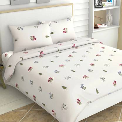 haus & kinder Cotton Double Flat 186 TC Printed Bedsheet