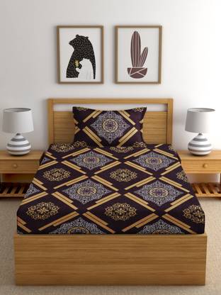 EXFAB 200 TC Cotton Single Printed Fitted (Elastic) Bedsheet