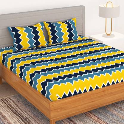 Bedspun 150 TC Microfiber Double Printed Flat Bedsheet